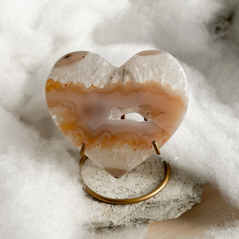 cuore in Quarzo e Agata